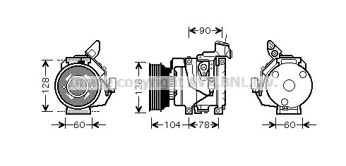 AVA QUALITY COOLING Компрессор, кондиционер TOK437